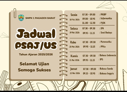 Jadwal Penilaian Sumatif Akhir Jenjang Tahun Pelajaran 2025-2026